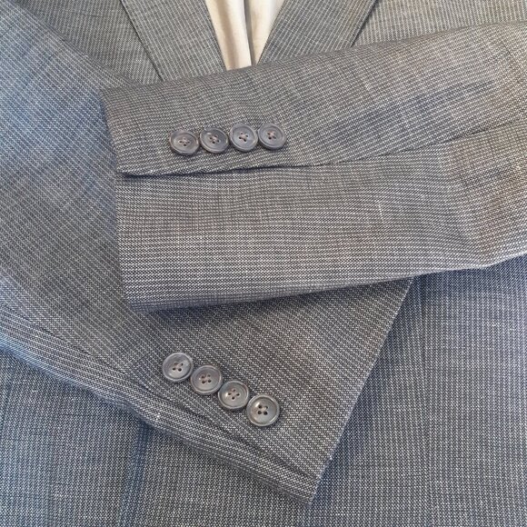 Hugo Boss 42R Linen & Wool Grey Check Sport Jacket, Dugger's of Halifax - Picture 4 of 14